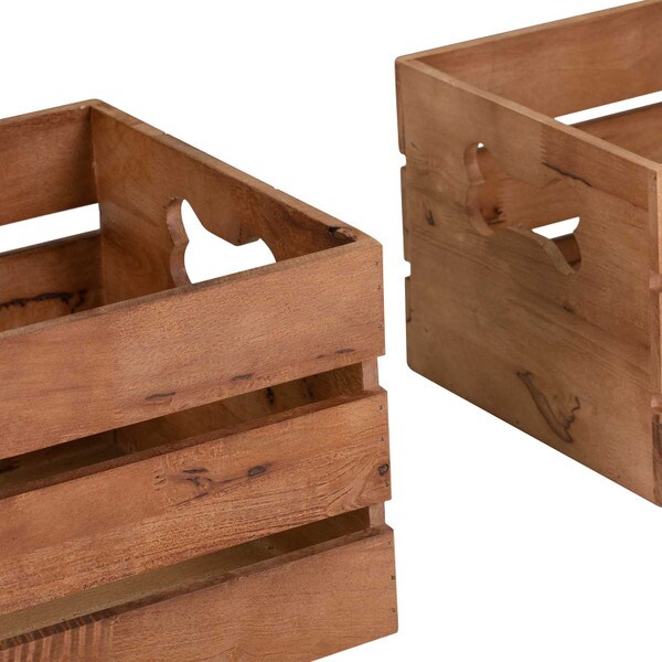 3 wooden storage box set